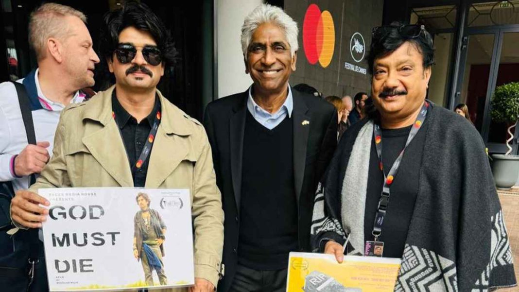 Hollywood Producer Ashok Amritraj Unveils ‘God Must Die’ Poster at Cannes